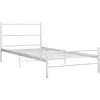 Image de Vidaxl Cadre De Lit Sans Matelas Blanc Métal 100x200 Cm