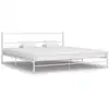 Image de Cadre De Lit Sans Matelas Et Tête De Lit Blanc Métal 160x200 Cm Vidaxl
