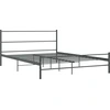Image de vidaXL Cadre de lit sans matelas Gris Métal 140×200 cm