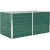 Image de vidaXL Lit surélevé 160 x 80 x 77 cm Acier galvanisé Vert