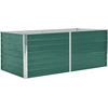 Image de vidaXL Lit surélevé 160 x 80 x 45 cm Acier galvanisé Vert