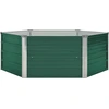 Image de vidaXL Lit surélevé 129 x 129 x 46 cm Acier galvanisé Vert