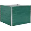 Image de vidaXL Lit surélevé 100 x 100 x 77 cm Acier galvanisé Vert