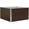 Image de Vidaxl   Jardinière Surélevée 100 X 100 X 45 Cm   Acier Galvanisé Marron   Fond Ouvert Pour Drainage Optimal   Supports Intérieurs Robustes