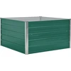Image de vidaXL Lit surélevé 100 x 100 x 45 cm Acier galvanisé Vert