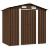 Image de Abri De Stockage Pour Jardin Marron 204x132x186 Cm Acier Vidaxl