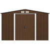 Image de vidaXL Abri de jardin brun 257x205x178 cm Acier