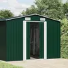 Image de vidaXL Abri de jardin vert 257x779x181 cm Acier galvanisé