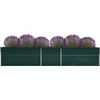 Image de vidaXL Lit surélevé de jardin Acier galvanisé 400×80×77 cm Vert