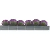 Image de Vidaxl - Lit Surélevé De Jardin Acier Galvanisé 480x80x45 Cm Gris
