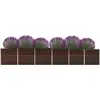 Image de vidaXL Lit surélevé de jardin Acier galvanisé 480x80x77 cm Brun