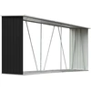 Image de vidaXL Dépôt de bois de chauffage Acier galvanisé 330x84x152 cm Anthracite