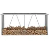 Image de Abri De Stockage À Bois Acier Galvanisé 330x84x152cm Anthracite Vidaxl