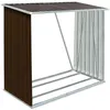 Image de Abri De Stockage De Bois Acier Galvanisé 163x83x154 Cm Marron