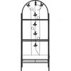 Image de vidaXL Étagère à plantes à 3 niveaux Noir 52 x 28 x 128 cm Fer