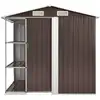 Image de vidaXL Abri de jardin avec étagère brun 205x130x183 cm Fer