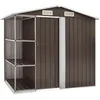 Image de Abri De Jardin Avec Étagère Marron 205x130x183 Cm Fer Vidaxl