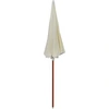 Image de vidaXL Parasol avec mât en acier 240 cm blanc sable