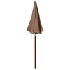 Image de vidaXL Parasol avec mât en acier 180 cm Taupe