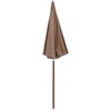 Image de vidaXL Parasol avec mât en acier 240 cm Taupe