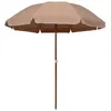 Image de Parasol Avec Mât En Acier 240 Cm Taupe