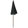 Image de Parasol Avec Mât En Acier 240 Cm Anthracite