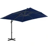 Image de vidaXL Parapluie avec mât en aluminium 3x3 cm bleu azur