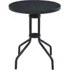 Image de vidaXL Table de jardin noire 60 cm acier et verre