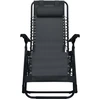Image de vidaXL Chaise longue pliante noir Textilène