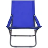 Image de Chaises de plage pliantes 2 pcs. tissu bleu