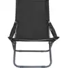 Image de vidaXL Chaises de plage pliantes 2 pcs. tissu noir
