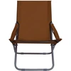 Image de vidaXL Chaises de plage pliantes 2 pcs. tissu brun