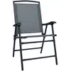 Image de vidaXL Chaises de jardin pliantes 2 pcs. Textile gris