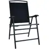 Image de vidaXL Chaises de jardin pliantes 2 pcs. Textilène noir