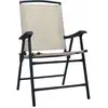 Image de vidaXL Chaises de jardin pliantes 2 pcs. Textilène blanc crème