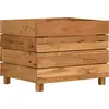 Image de vidaXL Lit surélevé 50x40x38 cm teck vieux bois et acier