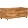 Image de vidaXL Lit surélevé 100x40x38 cm teck vieux bois et acier