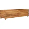Image de vidaXL Lit surélevé 150x40x38 cm teck vieux bois et acier