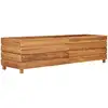 Image de Vidaxl - Lit Surélevé 150x40x38 Cm Bois De Teck Recyclé Et Acier