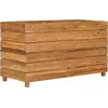 Image de vidaXL Lit surélevé 100x40x55 cm teck vieux bois et acier