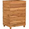 Image de vidaXL Lit surélevé 50x40x72 cm teck vieux bois et acier