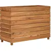 Image de vidaXL Lit surélevé 100x40x72 cm teck vieux bois et acier