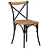 Image de vidaXL Chaises de salle à manger 4 pcs. noir mangue massif