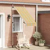 Image de vidaXL Store rétractable manuel 100 cm jaune bleu rayé