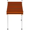 Image de vidaXL Store rétractable manuel 100 cm Orange et brun