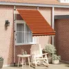 Image de vidaXL Store rétractable manuel 150 cm Orange et brun