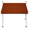 Image de vidaXL Store rétractable manuel 200 cm Orange et brun