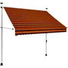Image de Auvent Manuel Rétractable 200 Cm Orange Et Marron