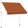 Image de Auvent Manuel Rétractable 250 Cm Orange Et Marron