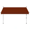 Image de vidaXL Store rétractable manuel 300 cm Orange et brun